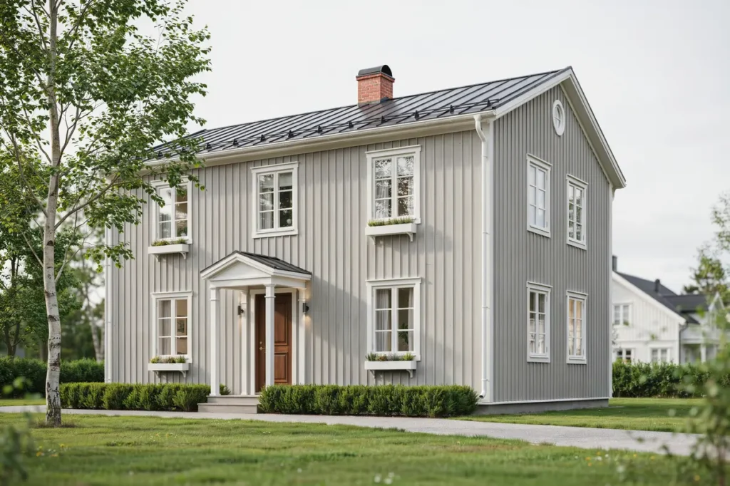 fasadm lning och renovering av tr detaljer i villa i storvreten